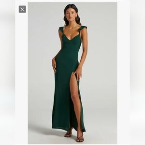 Showpo Strapless Dark Green Dress NWT Size 6